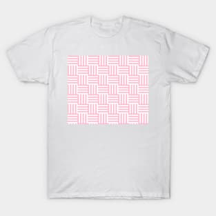 Pink and White Geometric Lines T-Shirt